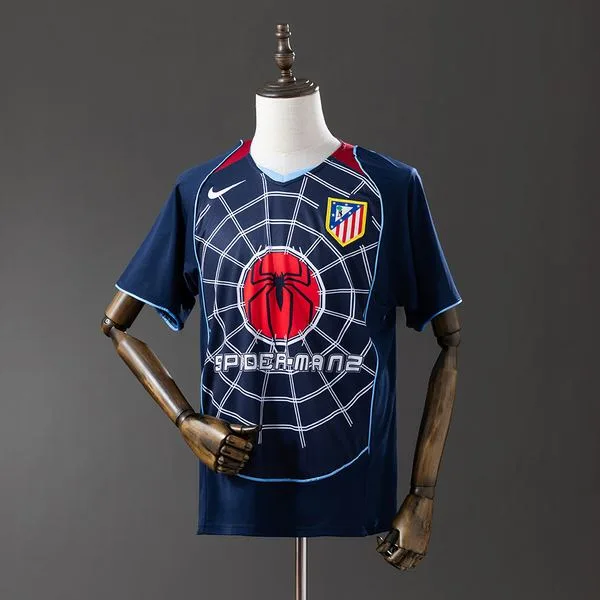 Camiseta de fútbol Atlético Madrid 2004/05 VISITANTE MANGA CORTA VERSION FAN
